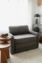 Atelier Del Sofa Nest - Sofá-Cama de 1 Plaza en Terciopelo Gris